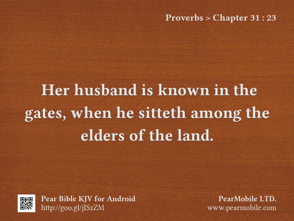 Proverbs, Chapter 31:23